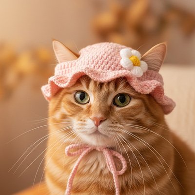 Chapeau Chat | Bonnet Crochet Grenouille Fleur Fraise 4 Coloris - Mondechat