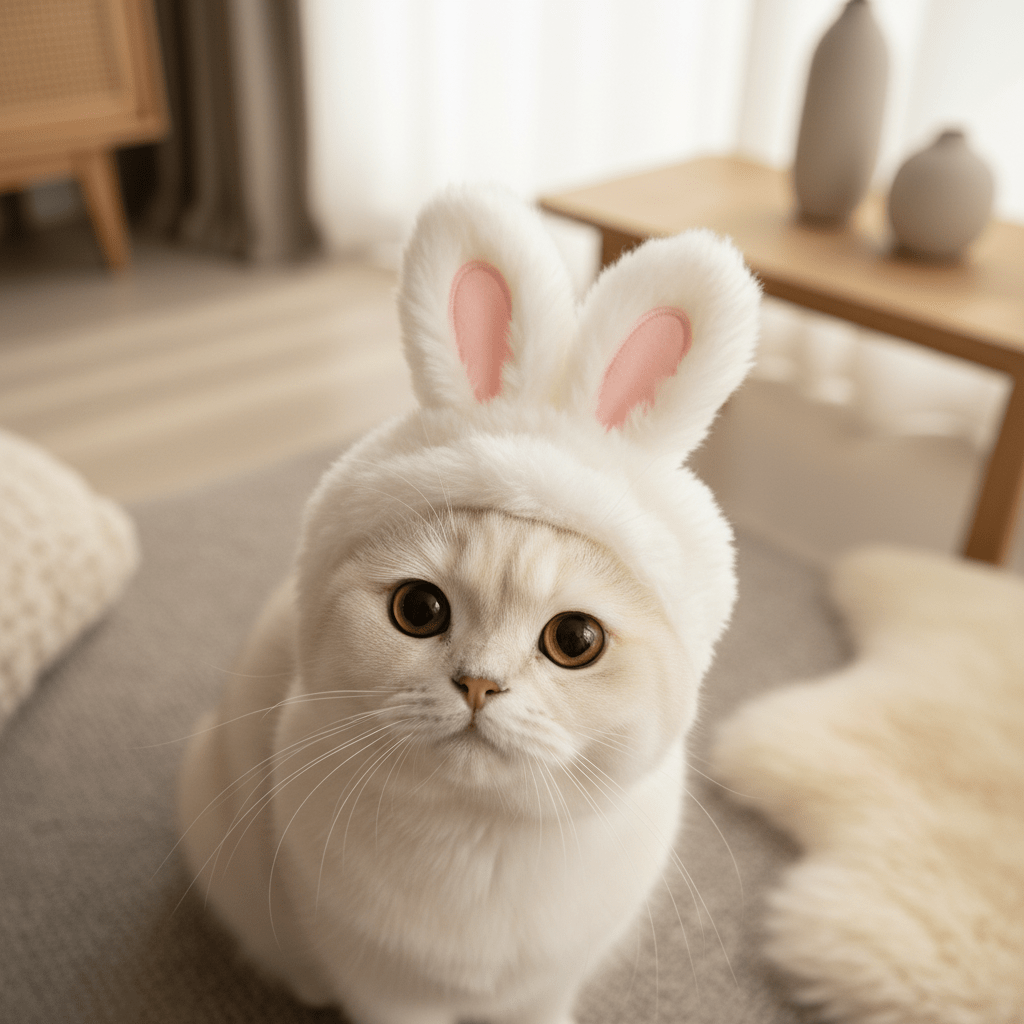 Chapeau Lapin Chat | Déguisement Pâques Premium - Mondechat - Mondechat