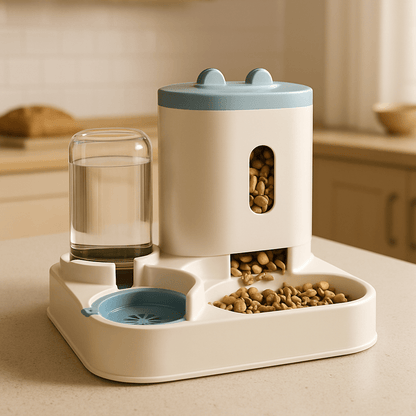 Chat de croquettes distributeur Automatique - Mondechat