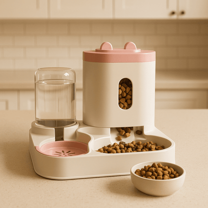 Chat de croquettes distributeur Automatique - Mondechat