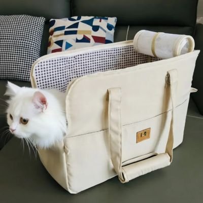 Chat sac de transport | Ultra-confortable Beige - Mondechat