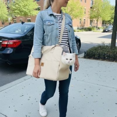 Chat sac de transport | Ultra-confortable Beige - Mondechat