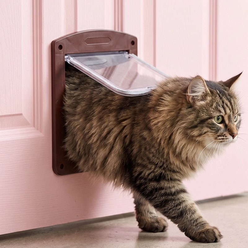 Chatière | 4 Positions Panneau Transparent - Mondechat