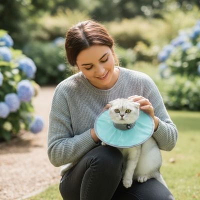 Collerette chat | Confort Postopératoire Rond - Mondechat