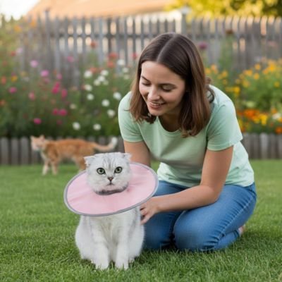 Collerette chat | Confort Postopératoire Rond - Mondechat