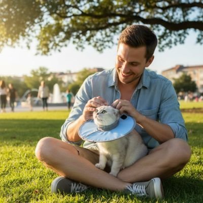 Collerette chat | Confort Postopératoire Rond - Mondechat