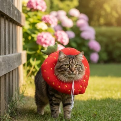Collerette Chat | Confort Protecteur Fraise - Mondechat
