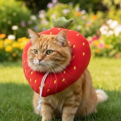Collerette Chat | Confort Protecteur Fraise - Mondechat