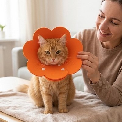 Collerette Chat | Souple et Confortable - Mondechat