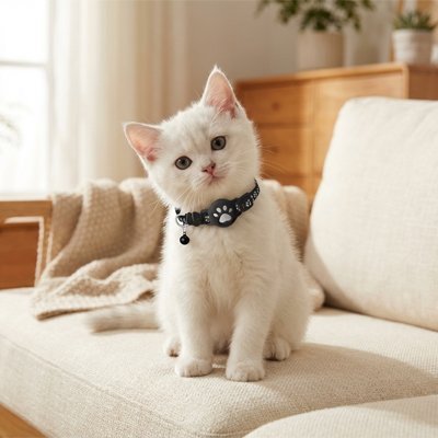 Collier avec Traqueur Connecté Chat | Bluetooth & Réseau Collaboratif - Mondechat