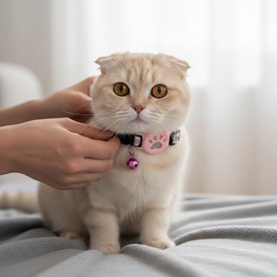 Collier avec Traqueur Connecté Chat | Bluetooth & Réseau Collaboratif - Mondechat
