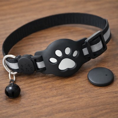 Collier avec Traqueur Connecté Chat | Bluetooth & Réseau Collaboratif - Mondechat