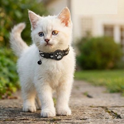 Collier avec Traqueur Connecté Chat | Bluetooth & Réseau Collaboratif - Mondechat