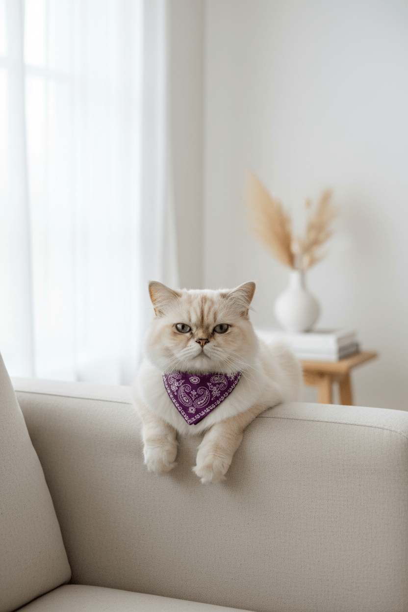 Collier Bandana Chat | Style & Confort - Mondechat