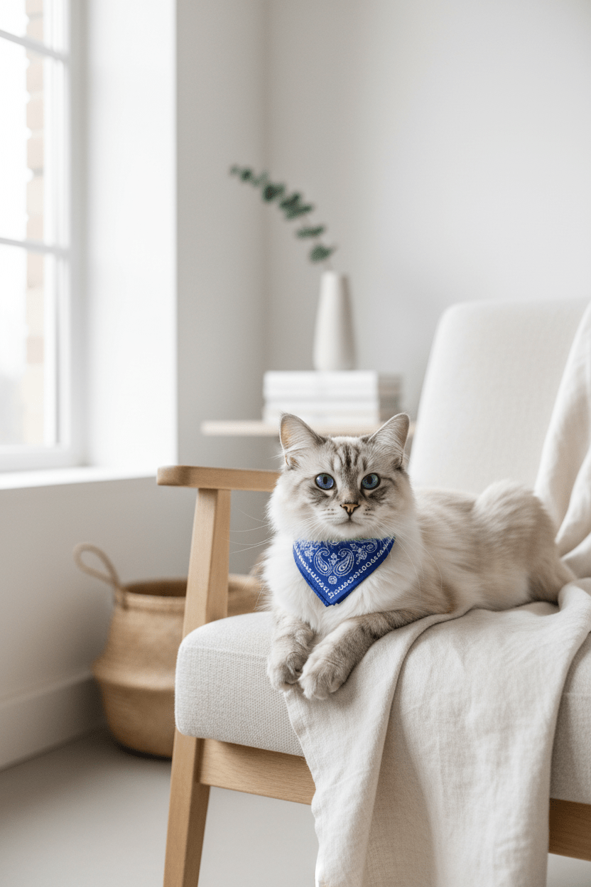 Collier Bandana Chat | Style & Confort - Mondechat