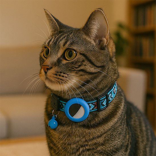 Collier Chat | Support Tracker Bluetooth & AirTag - Mondechat