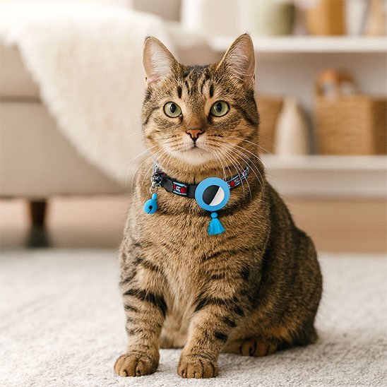 Collier Chat | Support Tracker Bluetooth & AirTag - Mondechat