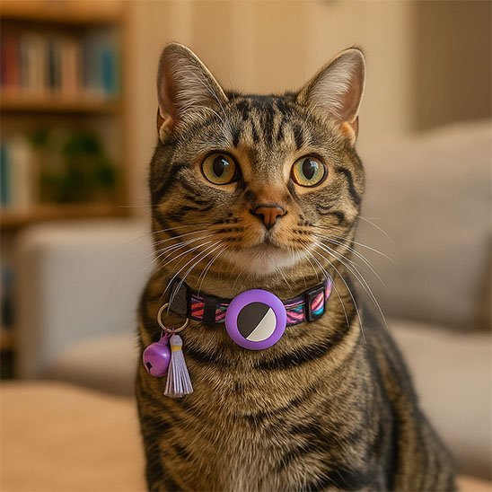 Collier Chat | Support Tracker Bluetooth & AirTag - Mondechat