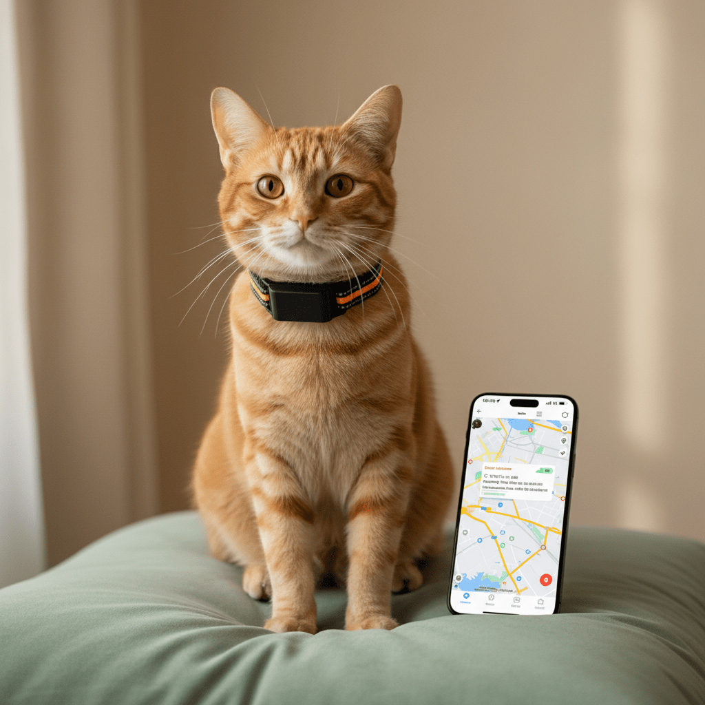 Collier GPS 4G Chat | Suivi Temps Réel & Anti-Fugue SilentTrack - Mondechat