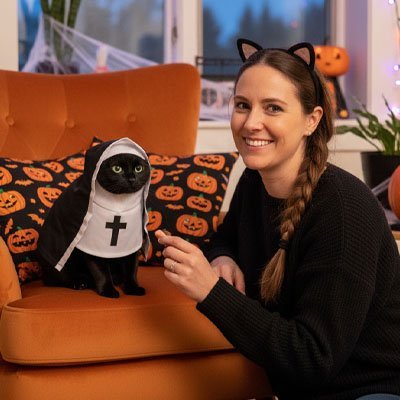Costume Chat | Nonne Religieuse Halloween Taille XS à XL - Mondechat