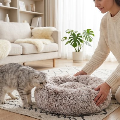 Coussin pour Chat | Douceur Naturelle Poils Longs - Mondechat