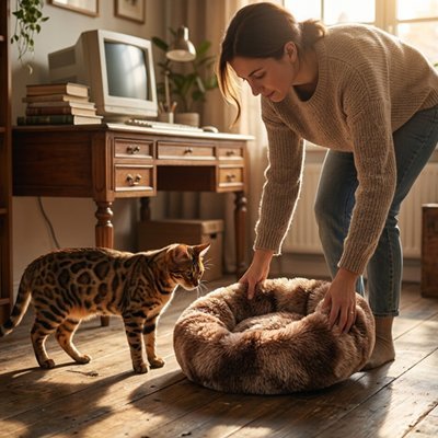 Coussin pour Chat | Douceur Naturelle Poils Longs - Mondechat