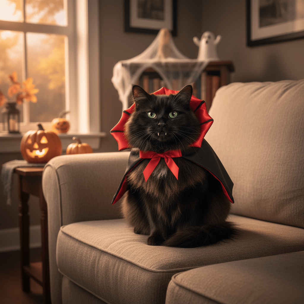 Déguisement Chat | Cape Vampire Halloween 3 Coloris - Mondechat