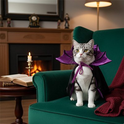 Déguisement Chat | Cape Vampire Halloween 3 Coloris - Mondechat
