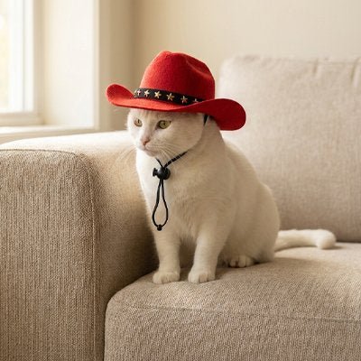 Déguisement Chat | Chapeau Shérif Étoile Far West 3 Coloris - Mondechat