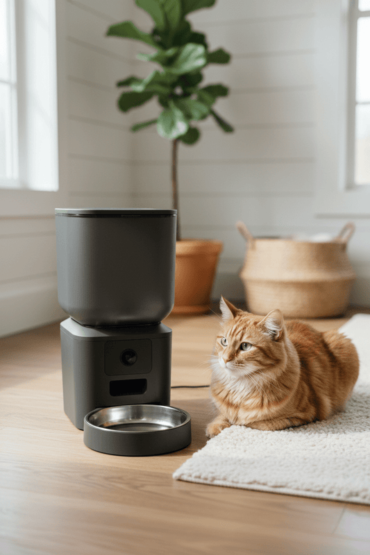 Distributeur Automatique Chat avec Caméra 1080P | WiFi Intelligent & Audio Bidirectionnel - Mondechat