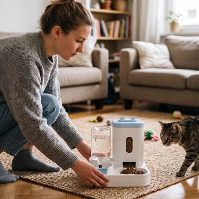 Distributeur croquettes Chat | Automatique - Mondechat