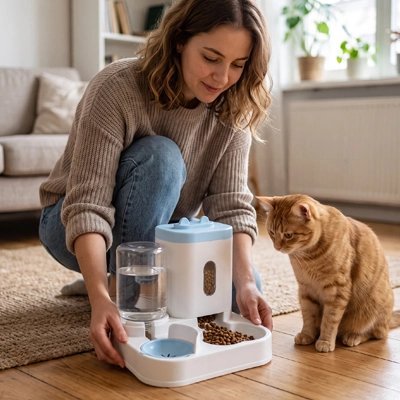 Distributeur croquettes Chat | Automatique - Mondechat
