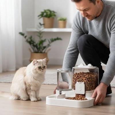 Distributeur de croquettes pour Chat | AutoFeed Basic - Mondechat