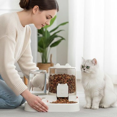 Distributeur de croquettes pour Chat | AutoFeed Basic - Mondechat