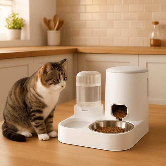 Distributeur de croquettes pour chat | AutoFeed blanc - Mondechat