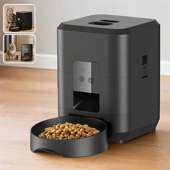 Distributeur de croquettes pour chat | Automatique noir - Mondechat
