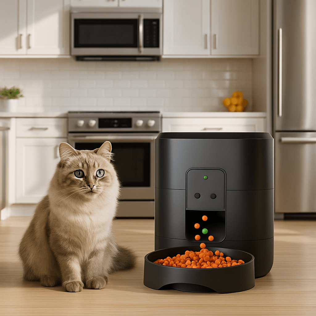 Distributeur de croquettes pour chat | Automatique noir - Mondechat