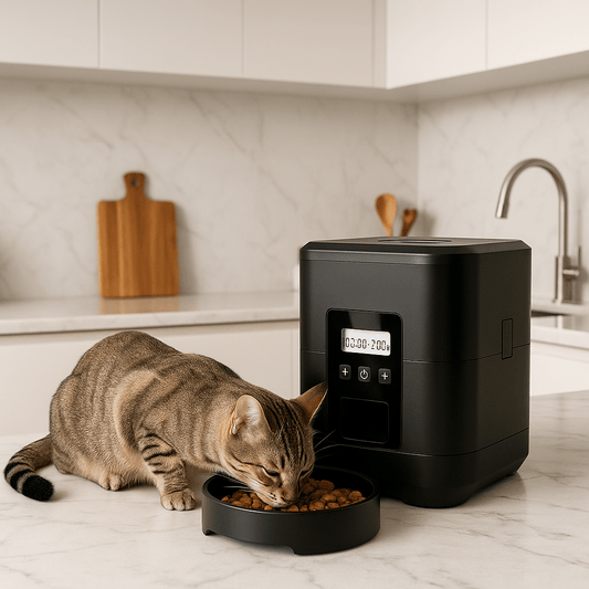 Distributeur de croquettes pour chat | Automatique noir - Mondechat
