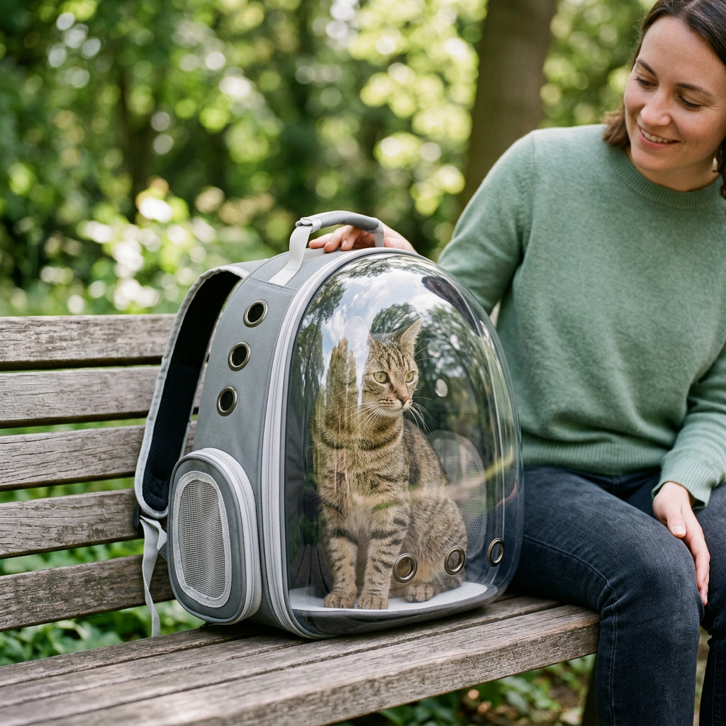 Sac à dos de transport pour chat | Capsule transparente