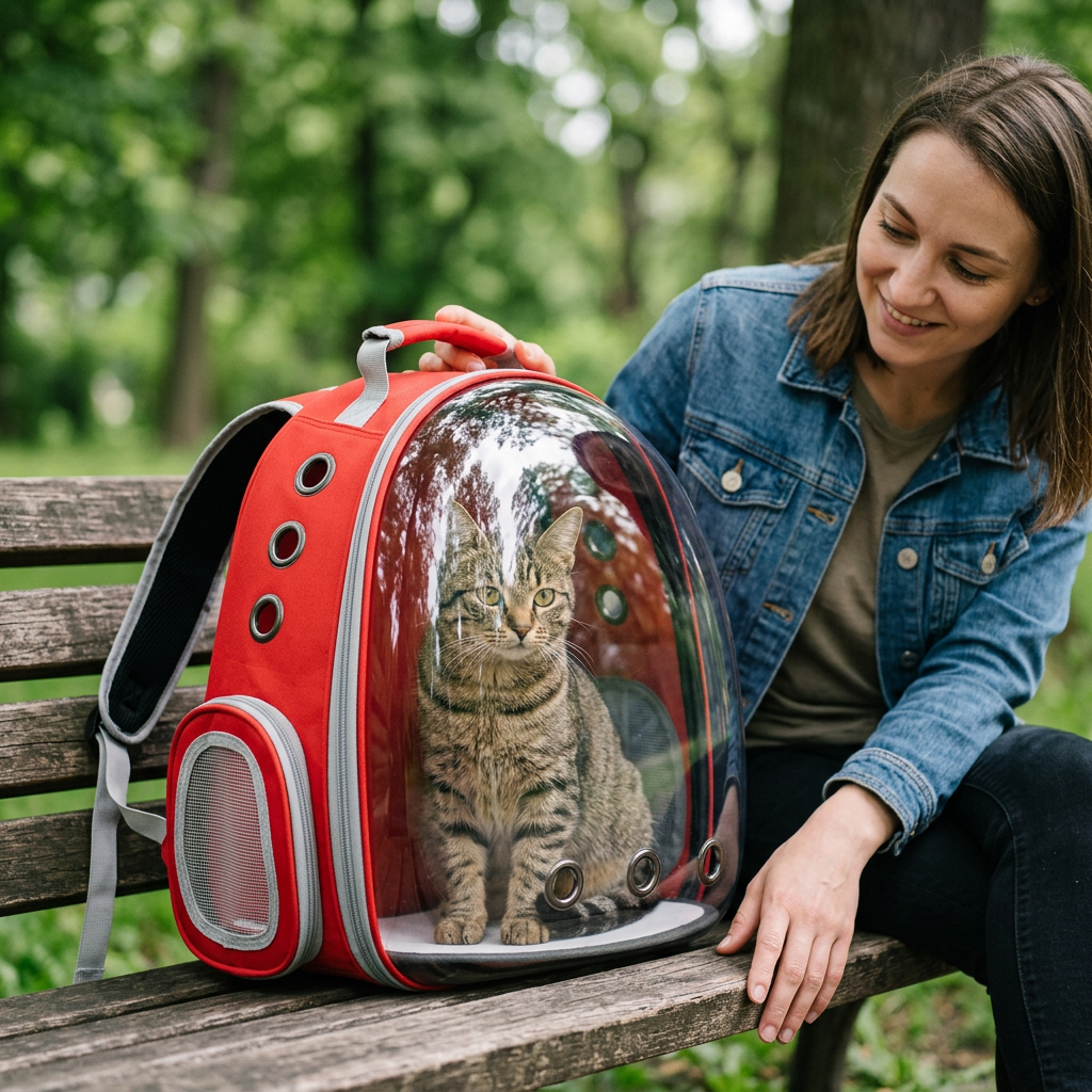 Sac à dos de transport pour chat | Capsule transparente