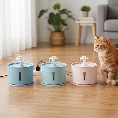 Fontaine à eau Chat | Aqua Fraîche + 6 Filtres Inclus - Mondechat