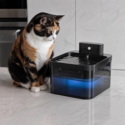 Fontaine a eau Chat | Filtration Continue - Mondechat