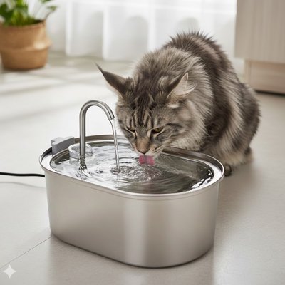 Fontaine a eau Chat | Filtration Continue - Mondechat