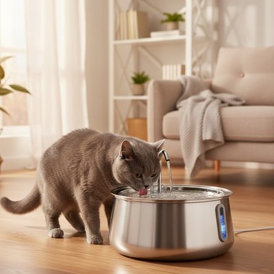 Fontaine a eau chat | Filtrée Continue - Mondechat