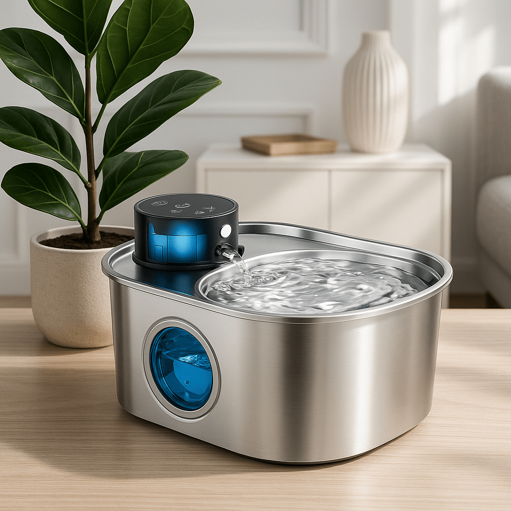 fontaine a eau chat sans fil - wireless cat water fountain - Mondechat