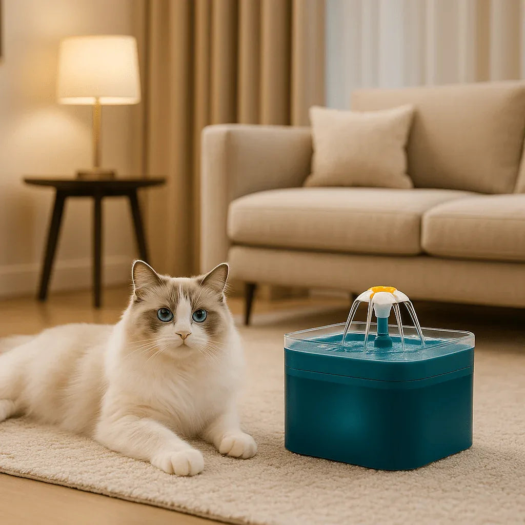 Fontaine à eau pour chat SilentPure - Hydratation Silencieuse et Pratique - Mondechat