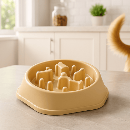 Gamelle anti glouton chat | ColorSlowCat - Mondechat