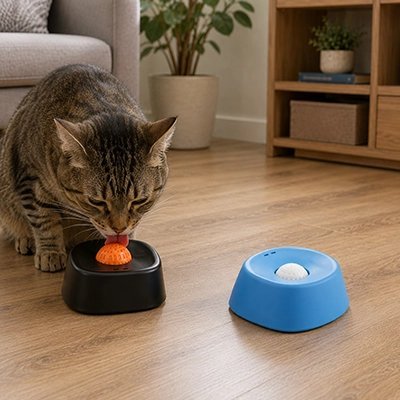 Gamelle anti glouton Chat | Digestion Optimale Lécher - Mondechat