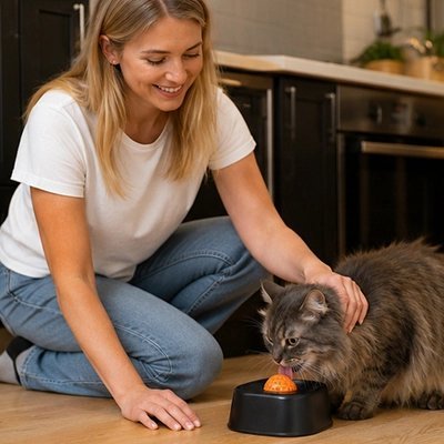 Gamelle anti glouton Chat | Digestion Optimale Lécher - Mondechat