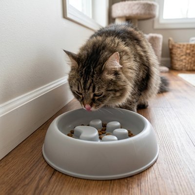 Gamelle Anti-Glouton Chat | Digestion Saine & Repas Apaisés - Mondechat